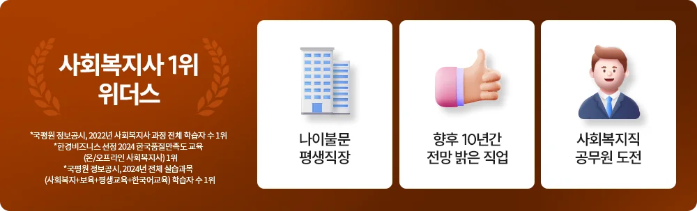 사회복지사 1위, 위더스