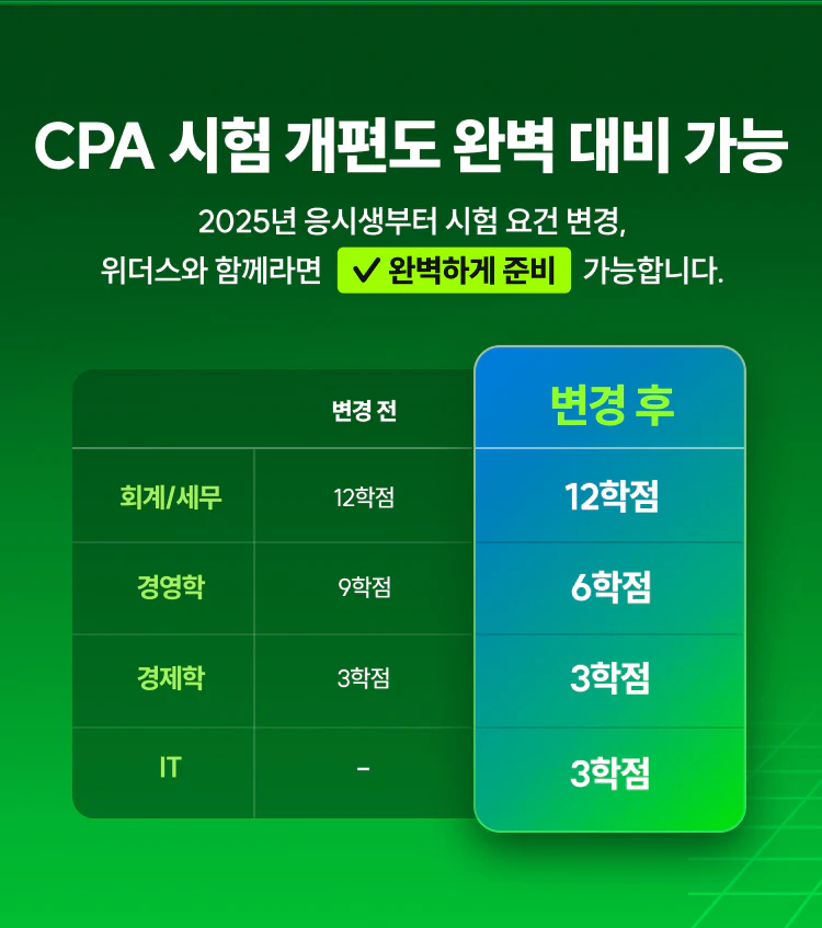 CPA 시험 개편도 완벽 대비 가능